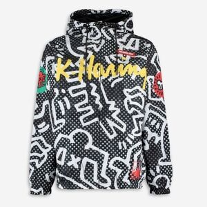 Members Only x K. Haring, New, Full Zip Windbreaker Jacket, Men's Size Small